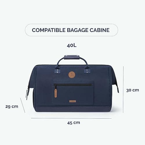 CABAIA - Sac de Voyage Duffle Adventurer Bogota 40L - Compatible Bagage Cabine 45x30x29 - Déperlant & Certifié Vegan - 2 Poches - Compartiment à Chaussures - Sac Week-End, Sac de Sport - Orange thumbnail 2