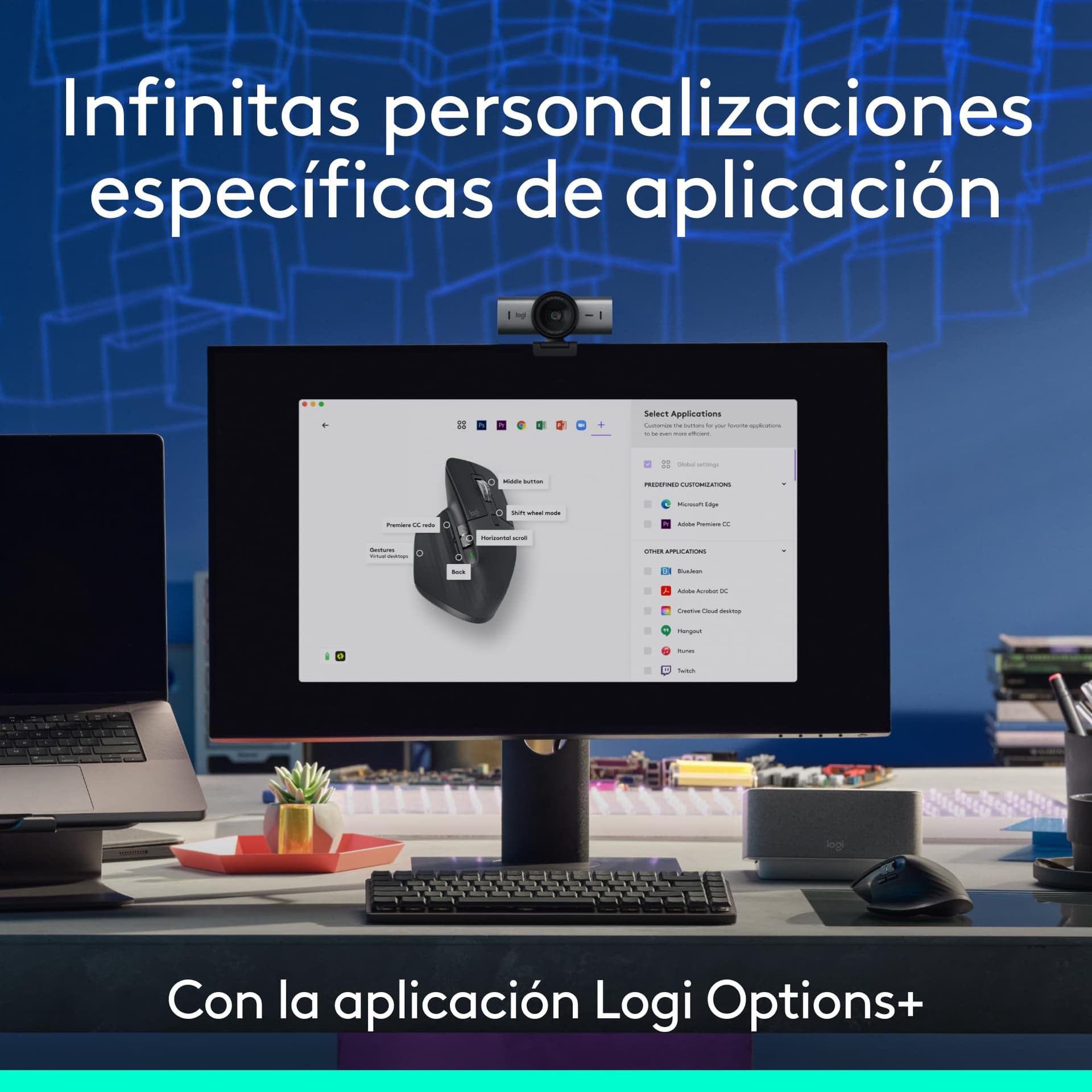 Logitech MX Master 3S Mouse Inalámbrico de Desempeño, Scrolling Ultra-rápido, 8K dpi, Seguimiento sobre Vidrio, Clics Silenciosos - Bluetooth Edition - Color Grafito Lite thumbnail 7