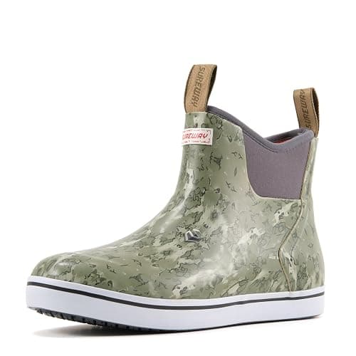 SUREWAY Women's Ankle Fishing Deck Boots for Women,Short Waterproof Neoprene Rubber Rain Boots,Lightweight Garden Work Shoes for Women,Upgraded Slip Resistant,Durable Comfortable - Image 1