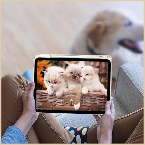 Fintie Hybrid Slim Case for iPad (A16) 11th Generation 11 Inch (2025), iPad 10th Generation 10.9 Inch (2022) - Shockproof Cover with Clear Transparent Back Shell & Pencil Holder, Starlight thumbnail 8