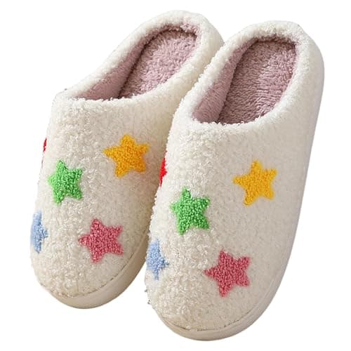LNERIP Animal Slippers Fruit Slippers Plant Slippers Various Cartoon Patterns Fluffy Soft Memory Foam Retro Indoor Outdoor Home Couple Shoes - Image 1