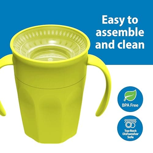 Dr. Brown's Toddler Feeding Starter Set, Travel Bundle with Cheers360 Spoutless Training Cup with Handles, 6m+, 4 Piece thumbnail 9