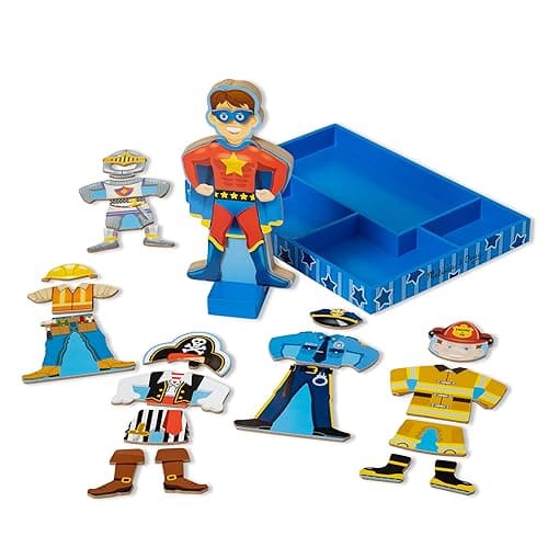 Melissa & Doug Joey Magnetic Wooden Dress-Up Pretend Play Set (25+ pcs) - Image 1