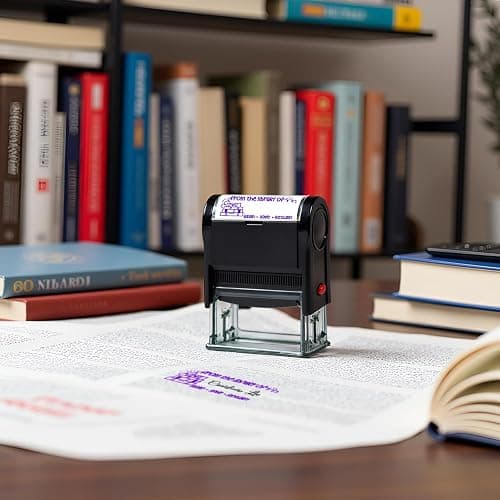 Bertiveny from-The-Library-of Self-Inking Book-Stamps for Teacher-Stamps for Grading Book Stamp for Ex Libris Stamps School Classroom Supply (from The Library of-Purple) thumbnail 2
