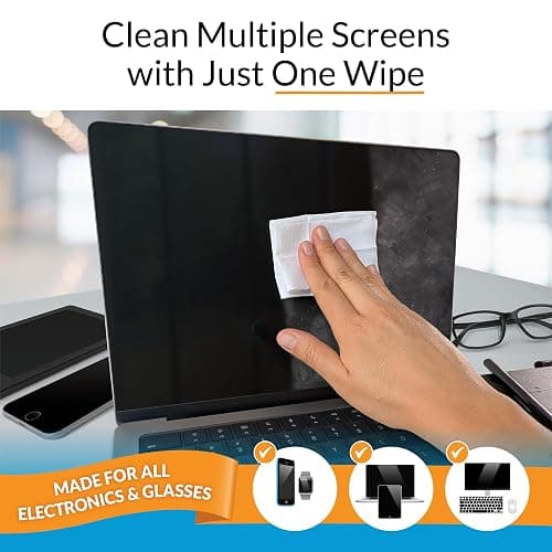 Screen Cleaner Wipes by iCloth – Individually Wrapped – Travel Size – Streak-Free (24 Large Wipes) thumbnail 3
