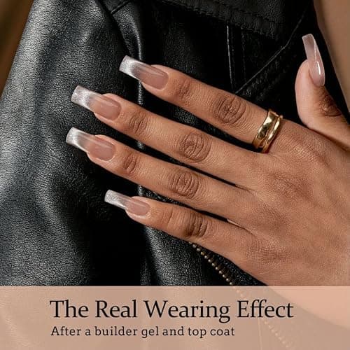 BTArtboxnails XCOATTIPS Press on Nails - Cat Eye Christmas Press on Nails, French Tip Nails Long Square Nail Tips, Soft Gel Nails False Nail, Soak Off Acrylic Fake Nails Extensions thumbnail 3