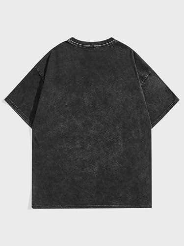 Verdusa Men's Letter Graphic Drop Shoulder T Shirts Casual Round Neck Tee Top thumbnail 5