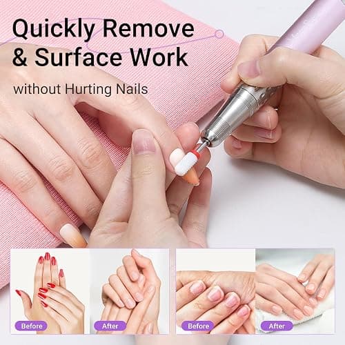 MelodySusie 21pcs Nail Drill Bit Set with Portable Holder Case, 3/32'' Ceramic Diamond Carbide Acrylic Gel Nail Art Tool Kit, Cuticle Remover Bit for Acrylic Dip Powder, Manicure Pedicure, Salon Home thumbnail 7