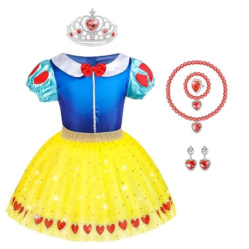 Jeowoqao Toddler Girls Dress up Costumes, Princess Dress Up Clothes for Little Girls, Kids Dress Up Pretend Play Set with Supergirl Princess Costumes Toy Gift for Girls Ages 3 4 5 6 Years thumbnail 3