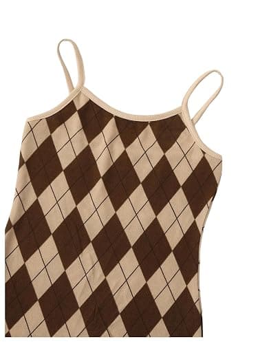 OYOANGLE Girl's Cute 2 Piece Outfits Print Cami Short Dress with Crop Top Tee Set thumbnail 3