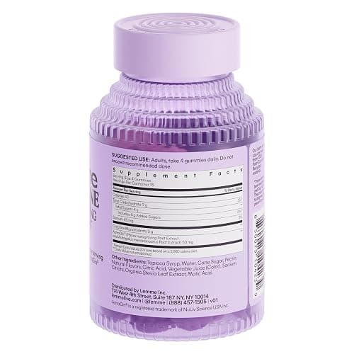 Lemme Creatine Monohydrate Gummies for Women and Men, 5g Dose to Support Lean Muscle, Strength, Recovery, Cognitive Health, w/Ginseng for Absorption, Sour Strawberry, NSF Certified, 60 Gummies thumbnail 8