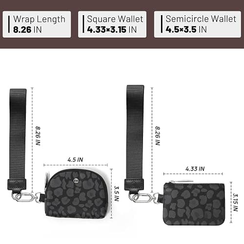 Keychain Wallet Mini Zip Around Wristlet Wallets for Women Detachable Dual Pouch Wristlet Portable Coin Purse Small Wallets thumbnail 3