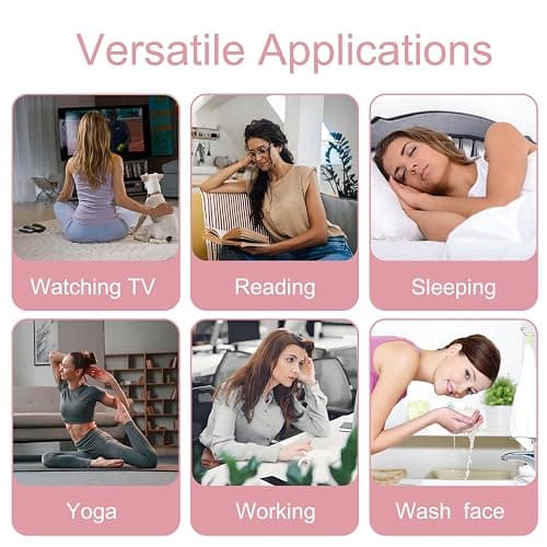 Boucle Sans Chaleur, Set Boucles Sans Chaleur avec Bonnet Cheveux,Bandeau de bigoudis Sans Chaleur,Bigoudi Boucle Cheveux de Sommeil Doux pour Cheveux Moyens et Longs-Rosa thumbnail 6