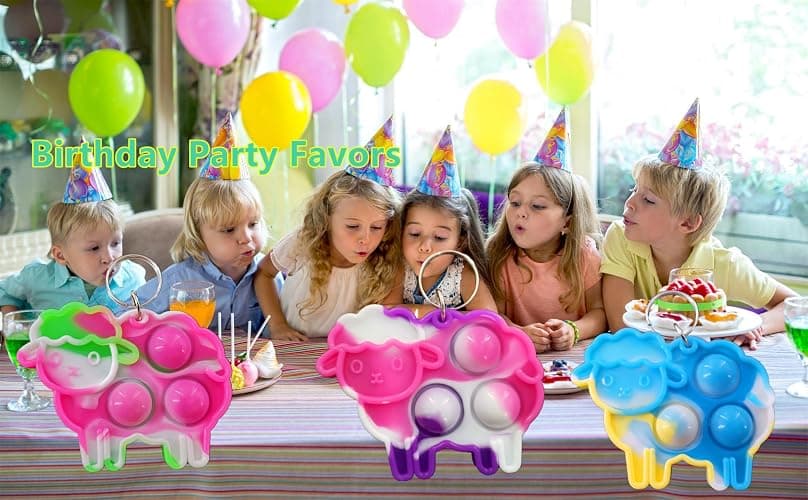 Roaqua 30 Sheep Fidget Pop Gifts Prizes for Kindergarten Kids,Bulk Mini Birthday Graduation Summer Party Favors for Classroom Students thumbnail 5