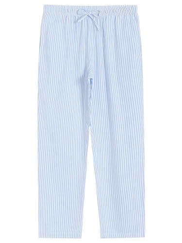 Latuza Women's Cotton Long Sleeve Pajama Set Seersucker Button Down Pj Set thumbnail 3