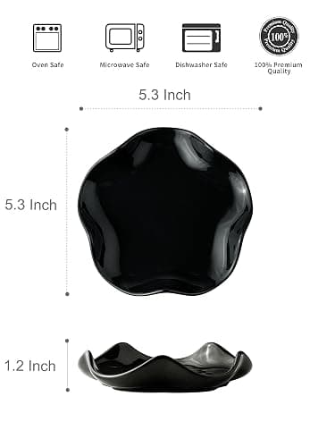 Miamolo Spoon Rest for Kitchen Counter, 5.3" Ceramic Spoon Holder for Stove Top, Cute Spoon Rests Spatula Holder for Multiple Utensils, Farmhouse Kitchen Decor Black thumbnail 3