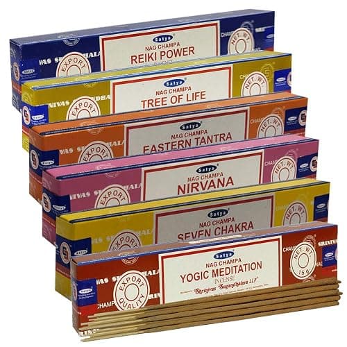 Satya Incense Sticks Variety Pack #6 and Incense Stick Holder Bundle with 6 Spiritual Fragrances thumbnail 4