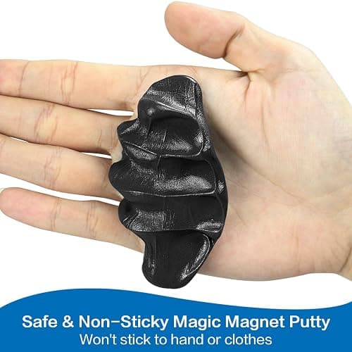 JAYEE Magnetic Slime Putty, Soft Magic Slime Hand Therapy Putty Fidget Game Stress Relief Thinking Educational Toy with Upgraded Magnet Christmas Birthday Gifts for Boys Girls Adults (Black) thumbnail 7
