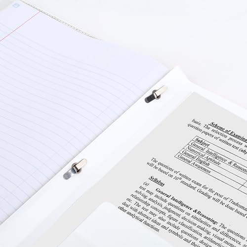 Five Star 2-Pocket Folder, Plastic Folder with Stay-Put Tabs and Prong Fasteners, Holds 8-1/2" x 11" Paper, White (72494) thumbnail 6