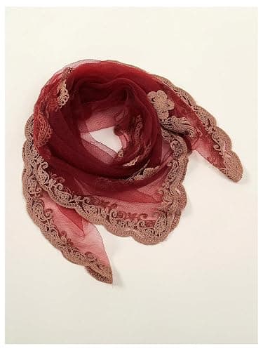 Floerns Women's Flower Embroidery Hair Scarf Headband Sheer Lace Hair Bandana thumbnail 2