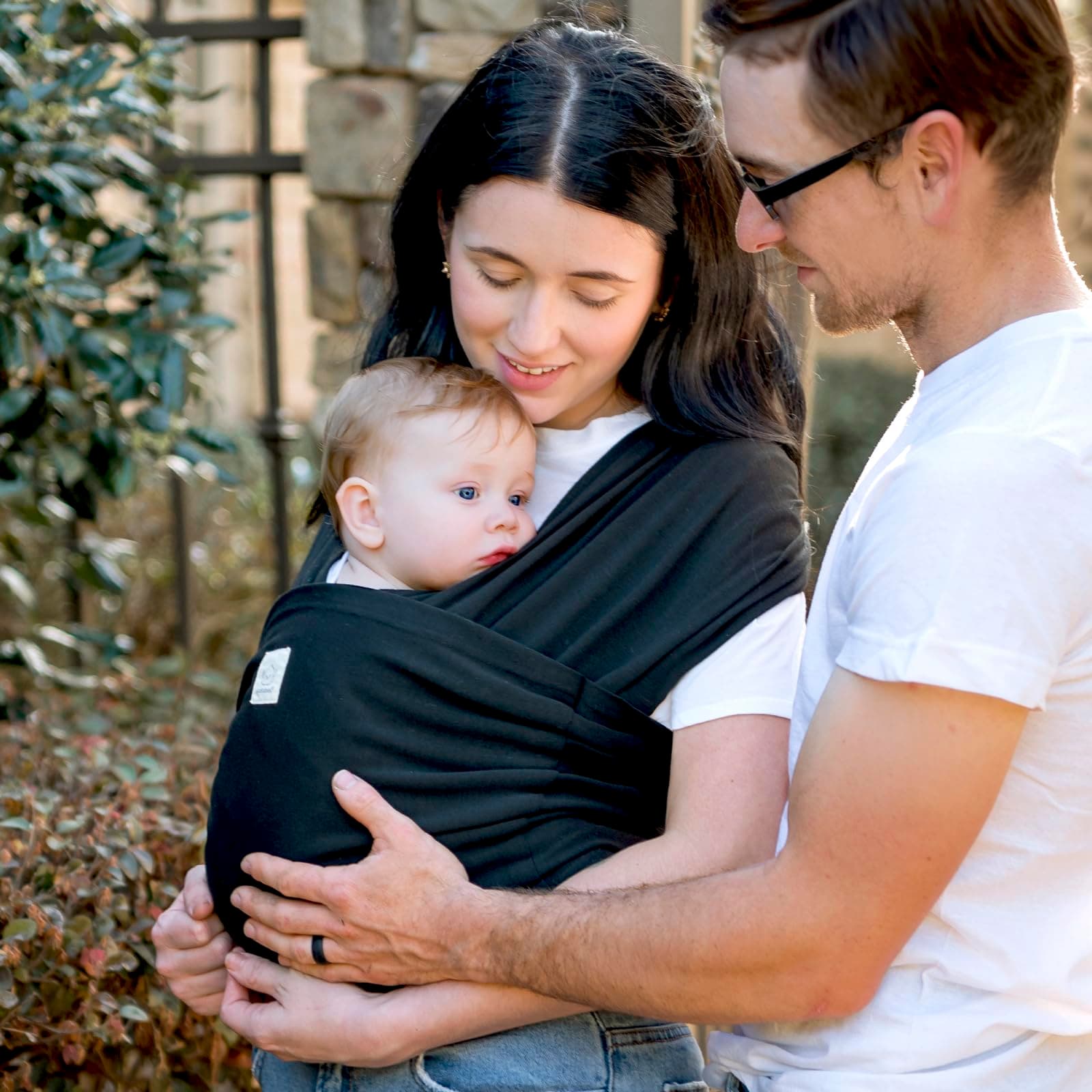 KeaBabies Baby Wrap Carrier Ring Sling - Easy to Wear, Adjustable D-Lite Baby Carrier Newborn to Toddler, Infant Carrying Shirt, Hands Free Bonding, Breathable Fabric Wearing Wrap (Graphite) thumbnail 9