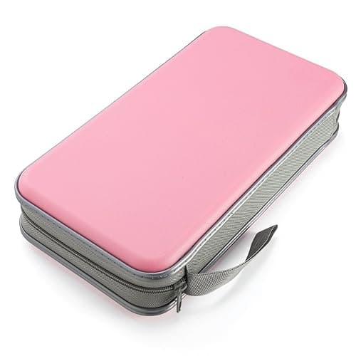 LIOVODE DVD Case, 96 Capacity CD Case Portable CD Holder Storage Hard Plastic DVD Wallet Holder Organizer for Car thumbnail 6