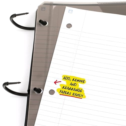Five Star Flex Refillable Notebook + Study App, College Ruled Paper and 1-1/2 Inch TechLock Ring Binder with Pockets, Tabs and Dividers, 300 Sheet Capacity, Amethyst Purple (29324AB6) thumbnail 6