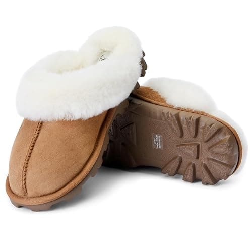 WaySoft Women's Genuine Australian Sheepskin Slippers, 18mm Wool Pile, Memory Foam, Durable Anti-Slip EVA Sole thumbnail 8
