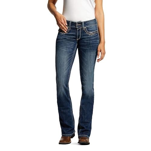 ARIAT Women's R.E.A.L. Mid Rise Stretch Entwined Boot Cut Jean - Image 1