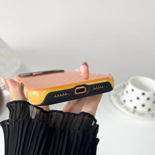 ZTOFERA Magnetic Case for iPhone 15, Compatible with Magsafe, Polka Dot Aesthetic Phone Case Cute for Girl Women, Hard PC+Soft TPU Protective Phone Cover for iPhone 15-Brown thumbnail 6
