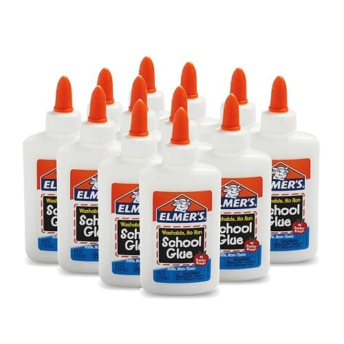 Elmer's Liquid School Glue, Slime & Craft, Safe and Non-Toxic, Washable, White, 4 Ounces Each, 12 Count - For Classroom, Home, Office, Teacher Supplies, #1 Teacher Brand - Image 1