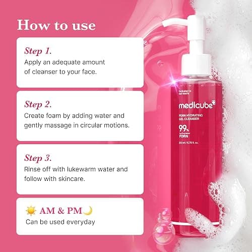 medicube PDRN Jelly to Foam Cleanser - Gentle Low pH Hydrating Cleanser | Hydrating Daily Face Wash with PDRN, Collagen & LHA - For All Skin Types, Korean Skincare, 200ml thumbnail 5