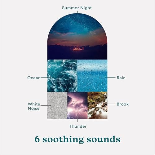 Homedics SoundSleep White Noise Sound Machine, Silver, Small Travel Sound Machine with 6 Relaxing Nature Sounds, Portable Sound Therapy for Home, Office, Nursery, Auto-Off Timer, by Homedics thumbnail 3