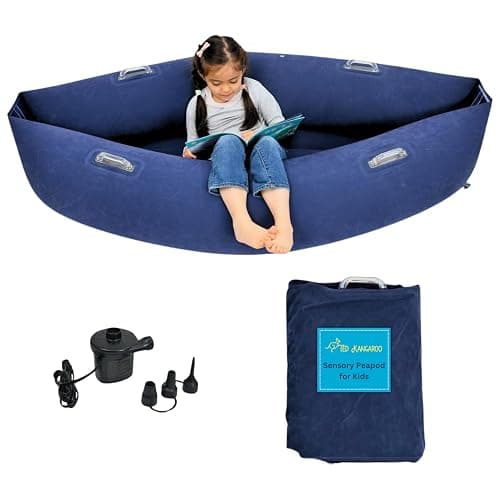 Sensory Chair for Kids — Inflatable Peapod for Children, Includes Electric Air Pump - Image 1
