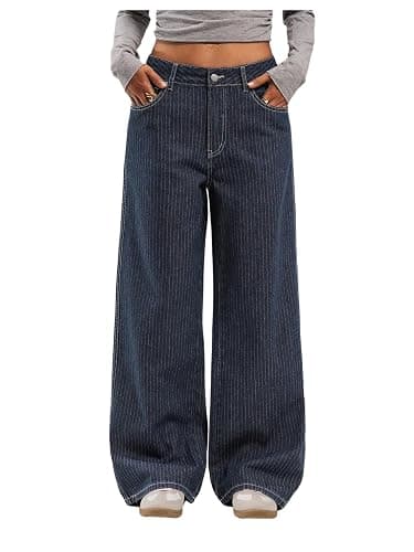 Blue stripe jeans  - Image 1