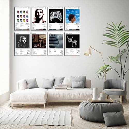 IJSYEJB Drake - 8-piece poster set, 8 x 12-inch music album covers (frame not included) thumbnail 4