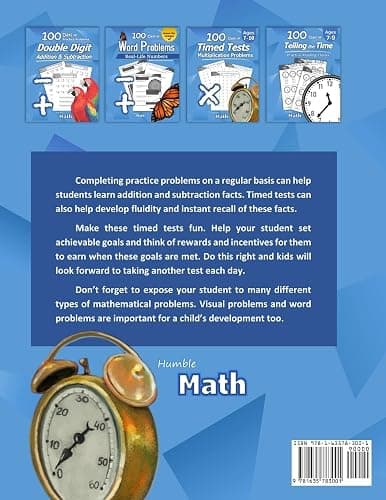 Humble Math - 100 Days of Timed Tests: Addition and Subtraction: Grades K-2, Math Drills, Digits 0-20, Reproducible Practice Problems thumbnail 2