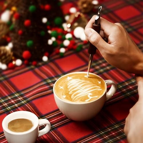 MHW-3BOMBER Latte Art Pen for Barista, Rosewood Coffee Art Pen for Latte, Cappuccino, Macchiato, Espresso Art Tool Barista Gift, CN5400R thumbnail 6
