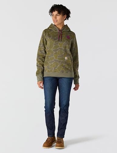 Carhartt Women's Relaxed Fit Midweight Logo Sleeve Graphic Printed Sweatshirt thumbnail 4