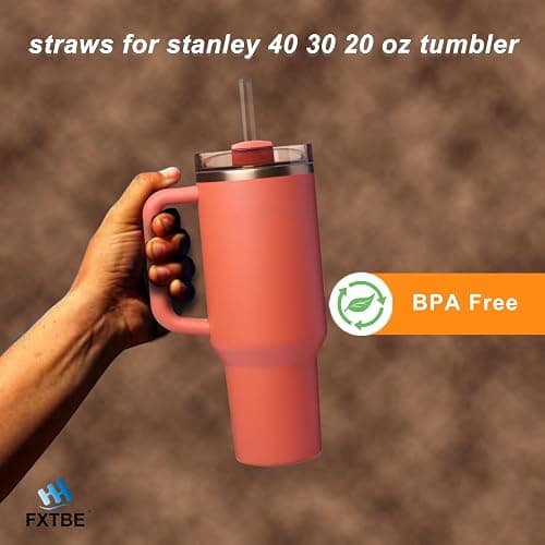 6-Pack Replacement Straws for Stanley 30 OZ Cup, Straw for Stanley Quencher 30OZ Tumbler, Reusable,Dishwasher Safe,Food Safe,BPA Free,Made of Tritan,Clear thumbnail 5