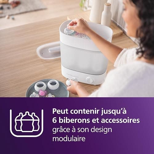 Philips Avent - Stérilisateur électrique à vapeur Premium, stérilisation en 10 minutes des biberons (modèle SCF291/00) thumbnail 5