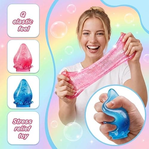 Water Drop Squeeze Squishies, Dream Squishy Drop Squishy Stress Ball, Soft Fidget Stress Ball, 2026 New Slow Rise Relief Fidget Sensory for Anxiety Stress Easter Party Favors (Pink) thumbnail 4