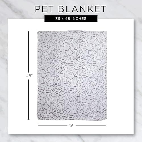 Bone Dry Embossed Bone Print Pet Blanket, Pink, 36x48" thumbnail 8
