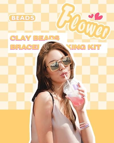 ADIIL 7200 Pcs Clay Beads Friendship Bracelet Making Kit, 24 Colors 6mm Polymer Heishi Beads, Pastel thumbnail 4