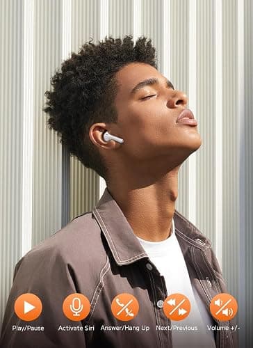 Szwdo Wireless Earbuds, Bluetooth 5.4 Ear Buds with Multifunctional Touch Screen, ANC/ENC Noise Cancelling Headphones with 48H Playtime, Bass Stereo Sound, for Laptop, Android/iOS, Pad thumbnail 8