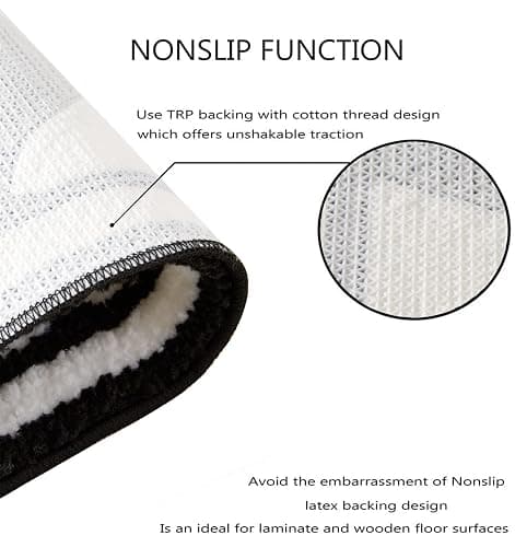Estmy Funky Aesthetic Cute Throw Rugs 3x5 Small Area Rugs for Bedroom Kitchen Bathroom Living Room Non Slip Washable, UNO Card Tufted Rug Modern Abstract Cute Unique Bedroom Accent Rugs Fluffy Soft - 3' x 5' - Black thumbnail 3