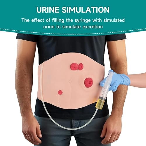 Wearable Belly Ostomy Care Trainer Kit,Stoma Models for Medical Education, Ostomy Practice Model Kit for Teaching Demonstration thumbnail 4