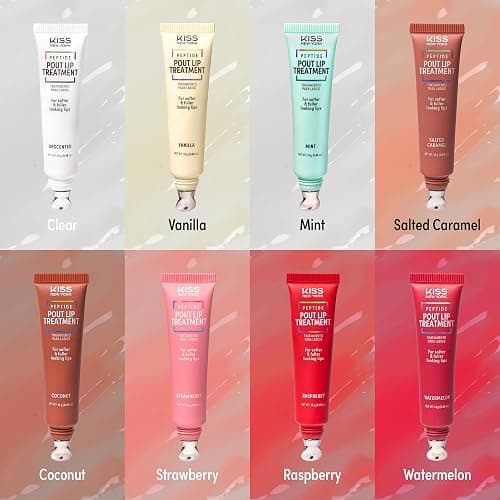 KISS NEW YORK Peptide Lip Treatment, Hydrating & Non-Sticky Plumping Balm, Shea Butter, Castor Oil & Squalane Reduces Look of Fine Lines, Softer & Fuller Lips with Cooling Metal Tip (Unscented Clear) thumbnail 5