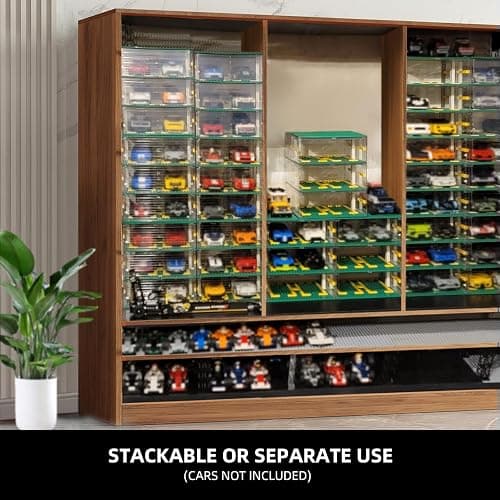 NEWABWN Creative Three-Story Building Block Garage with Display Features, Compatible with Small Lego Cars (130 Pieces), Ideal for 8-Studs Wide Building Blocks Cars (Cars Not Included) thumbnail 6