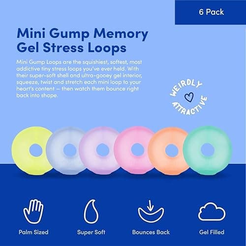 Speks Mini Gump Loop Gel-Filled Stress Balls | Ultra Soft Squishy Fidget Toy for Adults & Teens | Stress Relief & Desk Toy thumbnail 2